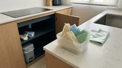 Plastic checkout bags—still useful. Store them this way to avoid the surprise tear.