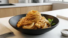 Ginger-Soy Shogayaki-Style Pasta With Aburaage — quick, glossy, weeknight comfort